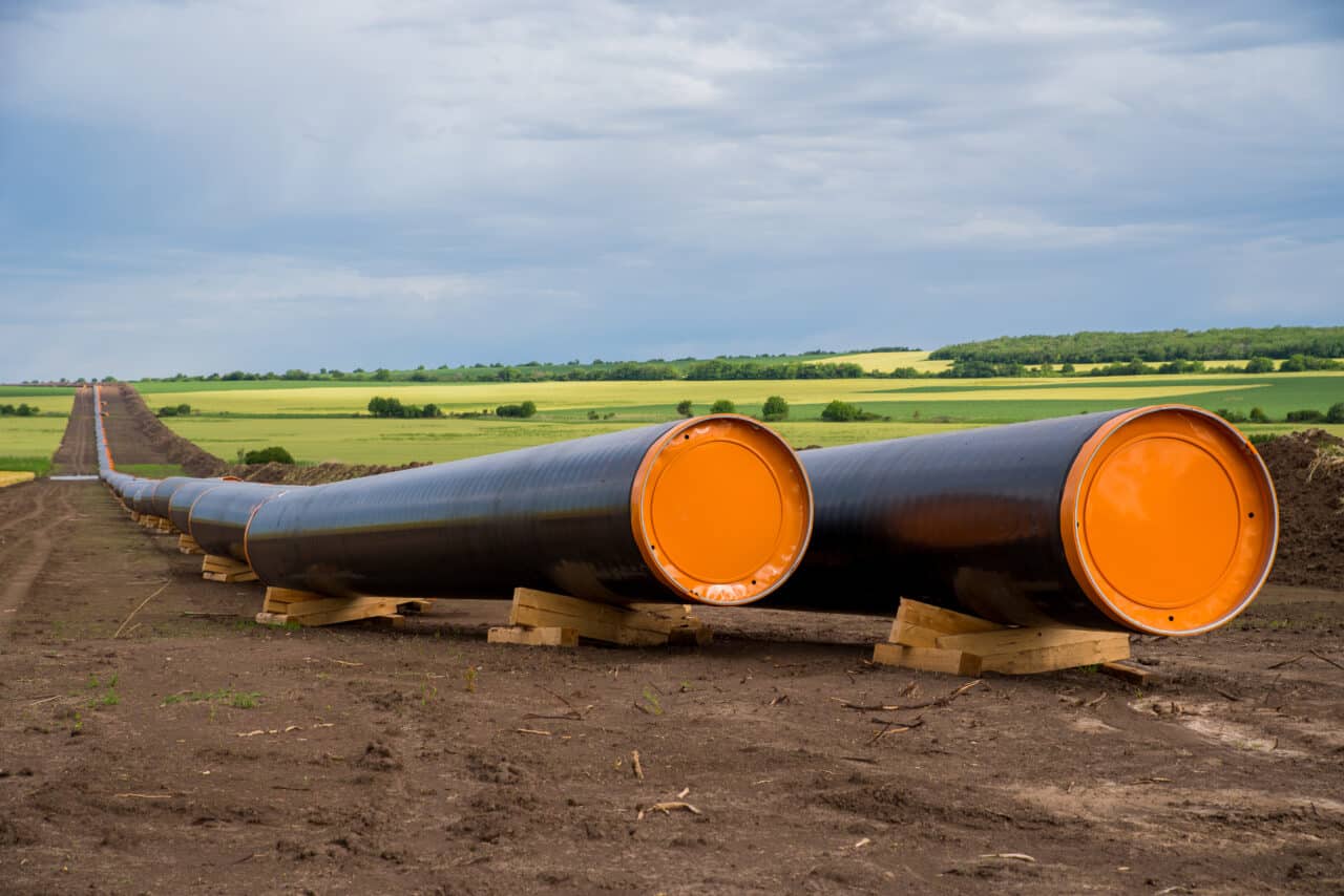 Construction works for gas-transmission pipeline